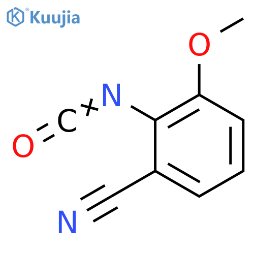 2-isocyanato-3-methoxybenzonitrile structure