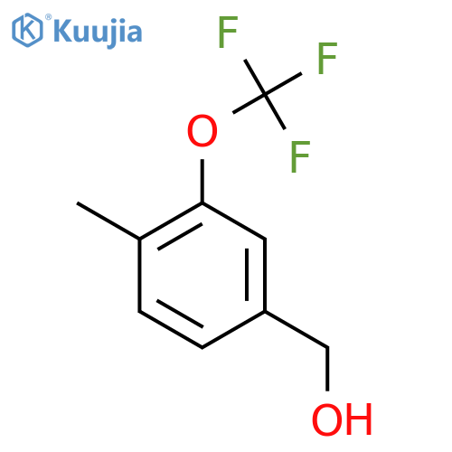4-Methyl-3-(trifluoromethoxy)benzyl alcohol structure