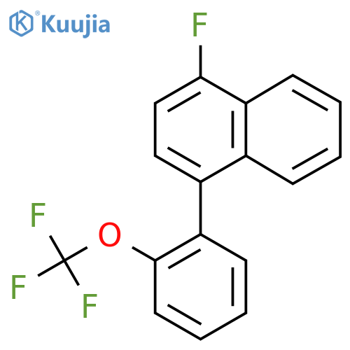 1-Fluoro-4-(2-(trifluoromethoxy)phenyl)naphthalene structure