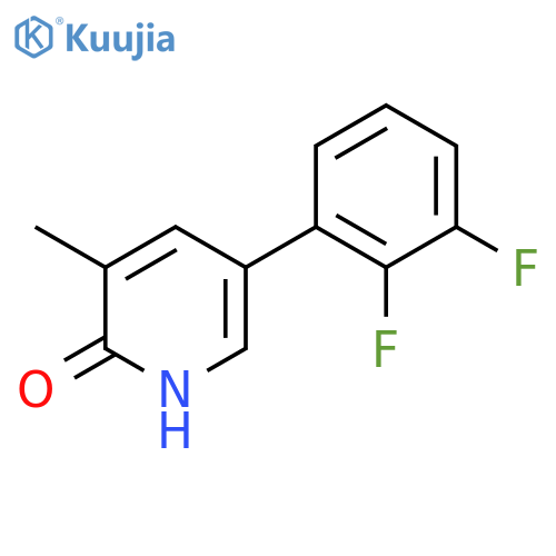 5-(2,3-Difluorophenyl)-2-hydroxy-3-methylpyridine structure