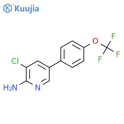 2-Amino-3-chloro-5-(4-(trifluoromethoxy)phenyl)pyridine structure