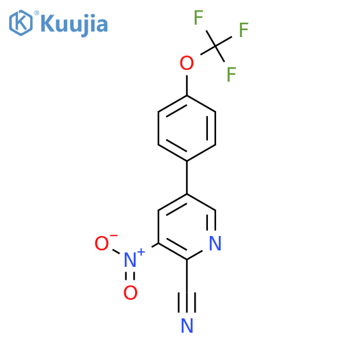 3-Nitro-5-(4-(trifluoromethoxy)phenyl)picolinonitrile structure