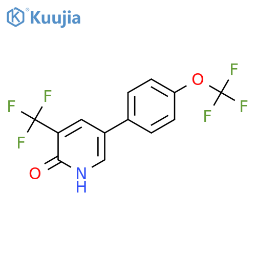 2-Hydroxy-5-(4-(trifluoromethoxy)phenyl)-3-(trifluoromethyl)pyridine structure