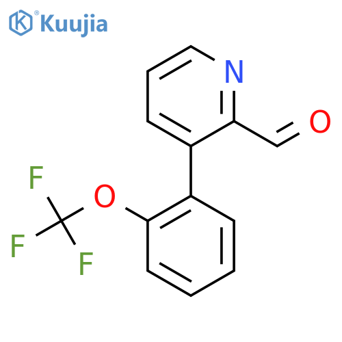 3-(2-(Trifluoromethoxy)phenyl)picolinaldehyde structure