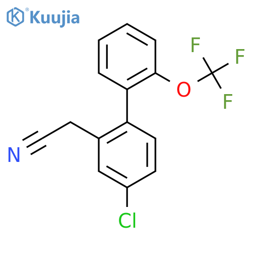 4-Chloro-2'-(trifluoromethoxy)biphenyl-2-acetonitrile structure