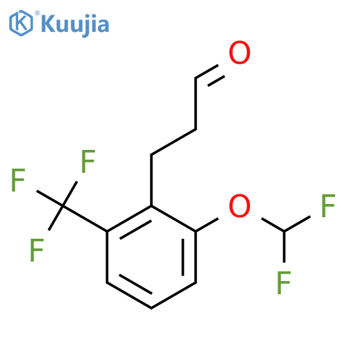 3-(2'-(Difluoromethoxy)-6'-(trifluoromethyl)phenyl)propionaldehyde structure