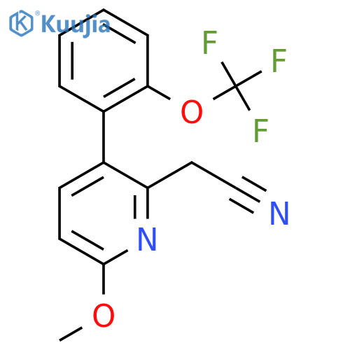 6-Methoxy-3-(2-(trifluoromethoxy)phenyl)pyridine-2-acetonitrile structure