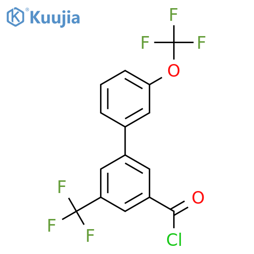 3'-(Trifluoromethoxy)-5-(trifluoromethyl)biphenyl-3-carbonyl chloride structure