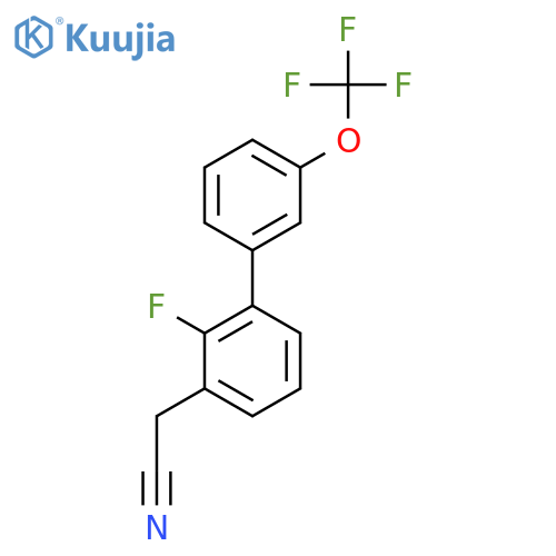 2-Fluoro-3'-(trifluoromethoxy)biphenyl-3-acetonitrile structure