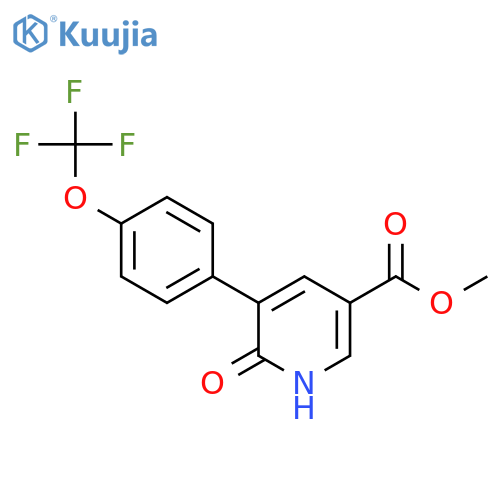 Methyl 6-hydroxy-5-(4-(trifluoromethoxy)phenyl)nicotinate structure