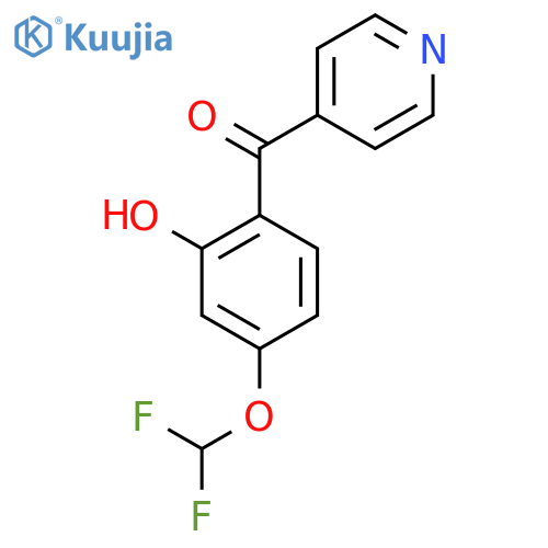 4-(4-(Difluoromethoxy)-2-hydroxybenzoyl)pyridine structure