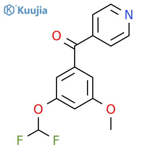 4-(3-(Difluoromethoxy)-5-methoxybenzoyl)pyridine structure