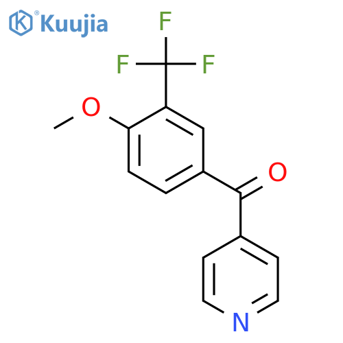 4-(4-Methoxy-3-(trifluoromethyl)benzoyl)pyridine structure