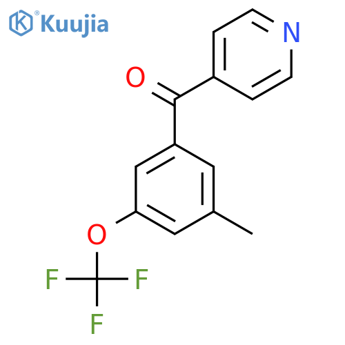 4-(3-Methyl-5-(trifluoromethoxy)benzoyl)pyridine structure