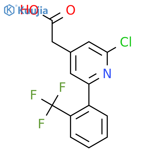 2-Chloro-6-(2-(trifluoromethyl)phenyl)pyridine-4-acetic acid structure