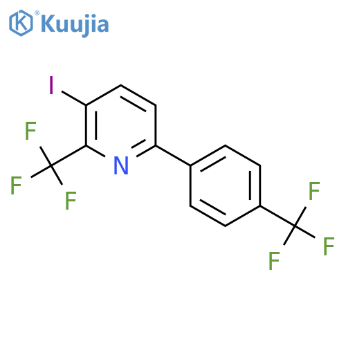 3-Iodo-2-(trifluoromethyl)-6-(4-(trifluoromethyl)phenyl)pyridine structure