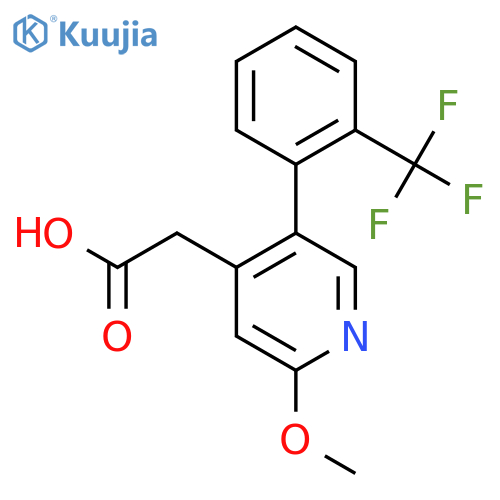 2-Methoxy-5-(2-(trifluoromethyl)phenyl)pyridine-4-acetic acid structure
