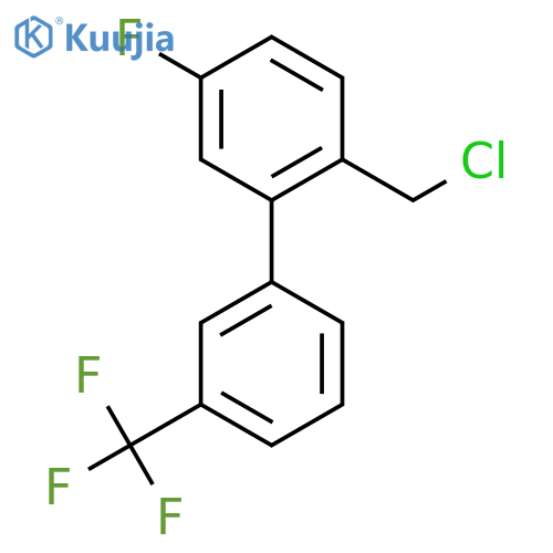 2-Chloromethyl-5-fluoro-3'-(trifluoromethyl)biphenyl structure