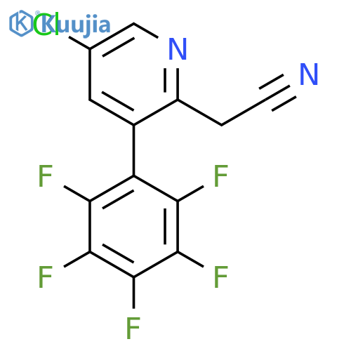 5-Chloro-3-(perfluorophenyl)pyridine-2-acetonitrile structure