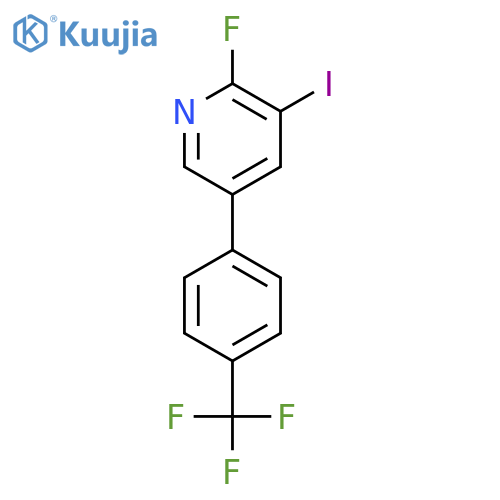 2-Fluoro-3-iodo-5-(4-(trifluoromethyl)phenyl)pyridine structure