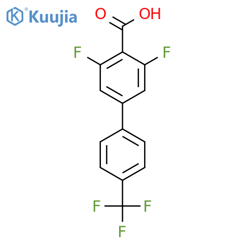 3,5-Difluoro-4'-(trifluoromethyl)biphenyl-4-carboxylic acid structure