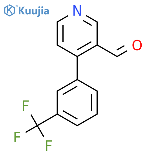 4-(3-(Trifluoromethyl)phenyl)nicotinaldehyde structure