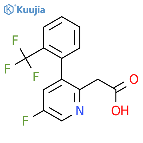 5-Fluoro-3-(2-(trifluoromethyl)phenyl)pyridine-2-acetic acid structure