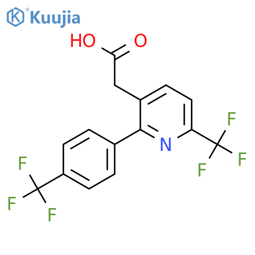 6-(Trifluoromethyl)-2-(4-(trifluoromethyl)phenyl)pyridine-3-acetic acid structure