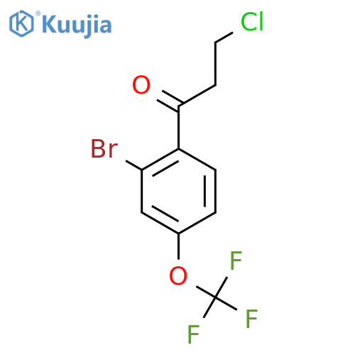 2'-Bromo-3-chloro-4'-(trifluoromethoxy)propiophenone structure