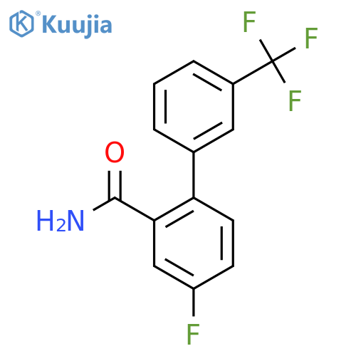 4-Fluoro-3'-(trifluoromethyl)biphenyl-2-carboxylic acid amide structure