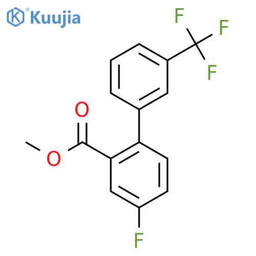 4-Fluoro-3'-(trifluoromethyl)biphenyl-2-carboxylic acid methyl ester structure