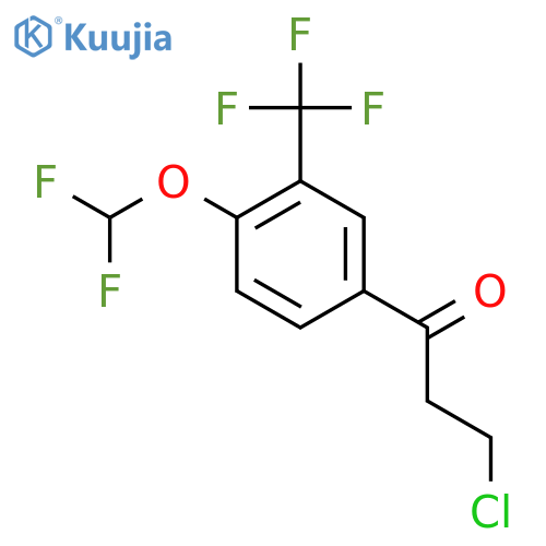 3-Chloro-4'-(difluoromethoxy)-3'-(trifluoromethyl)propiophenone structure
