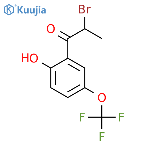 2-Bromo-2'-hydroxy-5'-(trifluoromethoxy)propiophenone structure
