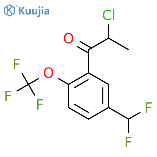 2-Chloro-5'-(difluoromethyl)-2'-(trifluoromethoxy)propiophenone structure
