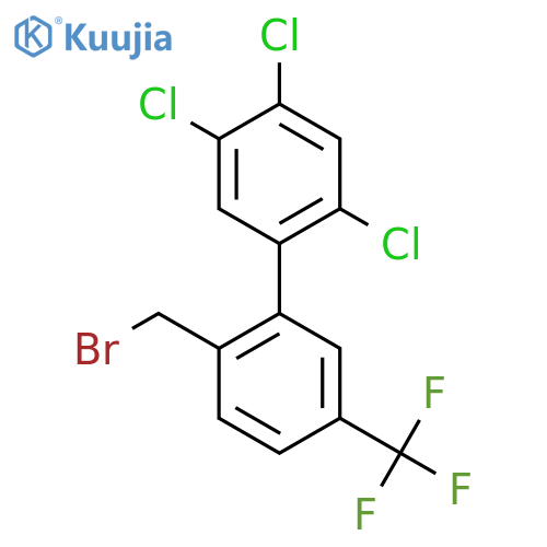 2'-Bromomethyl-2,4,5-trichloro-5'-(trifluoromethyl)biphenyl structure