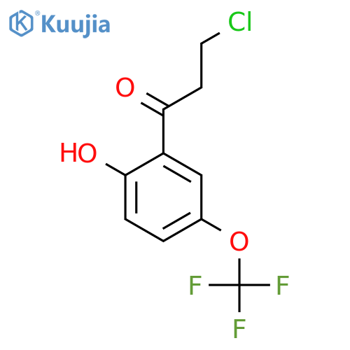 3-Chloro-2'-hydroxy-5'-(trifluoromethoxy)propiophenone structure