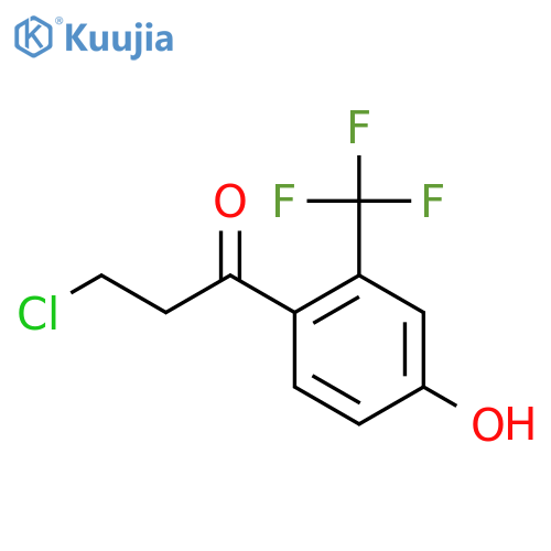 3-Chloro-4'-hydroxy-2'-(trifluoromethyl)propiophenone structure