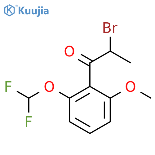 2-Bromo-2'-methoxy-6'-(difluoromethoxy)propiophenone structure