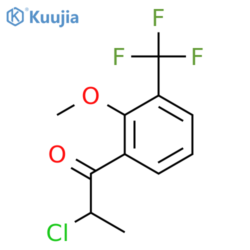 2-Chloro-2'-methoxy-3'-(trifluoromethyl)propiophenone structure