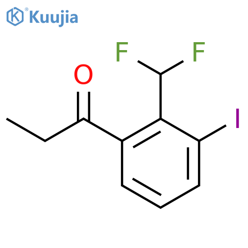 2'-(Difluoromethyl)-3'-iodopropiophenone structure