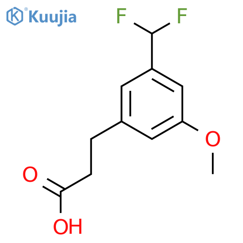 3-(3'-(Difluoromethyl)-5'-methoxyphenyl)propionic acid structure