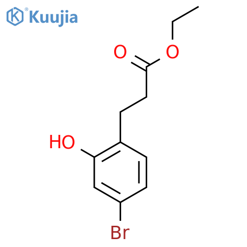 Ethyl 3-(4'-bromo-2'-hydroxyphenyl)propionate structure