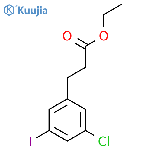 Ethyl 3-(3'-chloro-5'-iodophenyl)propionate structure
