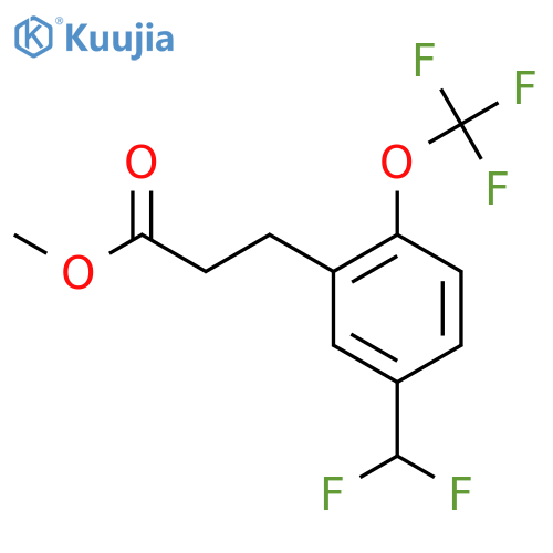 Methyl 3-(5'-(difluoromethyl)-2'-(trifluoromethoxy)phenyl)propionate structure