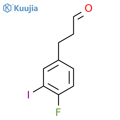 3-(4'-Fluoro-3'-iodophenyl)propionaldehyde structure