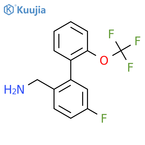 C-(5-Fluoro-2'-(trifluoromethoxy)biphenyl-2-yl)-methylamine structure
