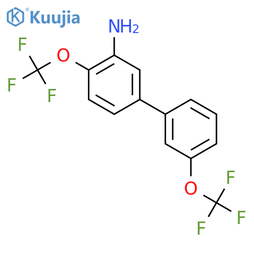 3-Amino-4,3'-bis(trifluoromethoxy)biphenyl structure