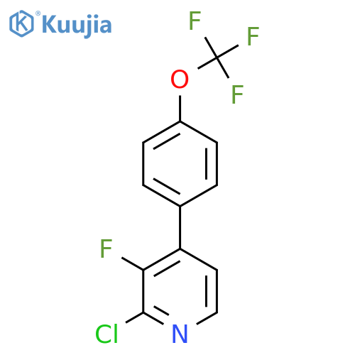 2-Chloro-3-fluoro-4-(4-(trifluoromethoxy)phenyl)pyridine structure