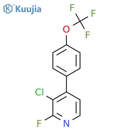 3-Chloro-2-fluoro-4-(4-(trifluoromethoxy)phenyl)pyridine structure