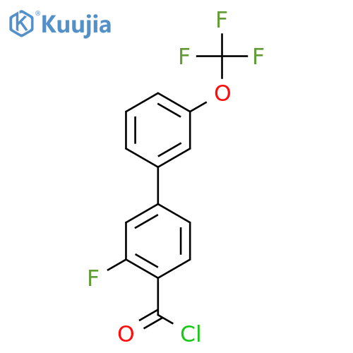 3-Fluoro-3'-(trifluoromethoxy)biphenyl-4-carbonyl chloride structure